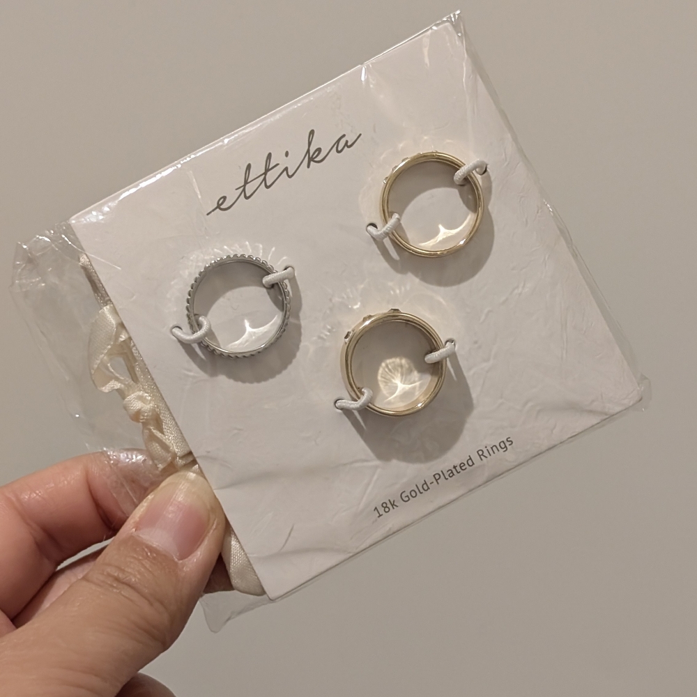 Ettika 18k Gold-Plated Rings Set